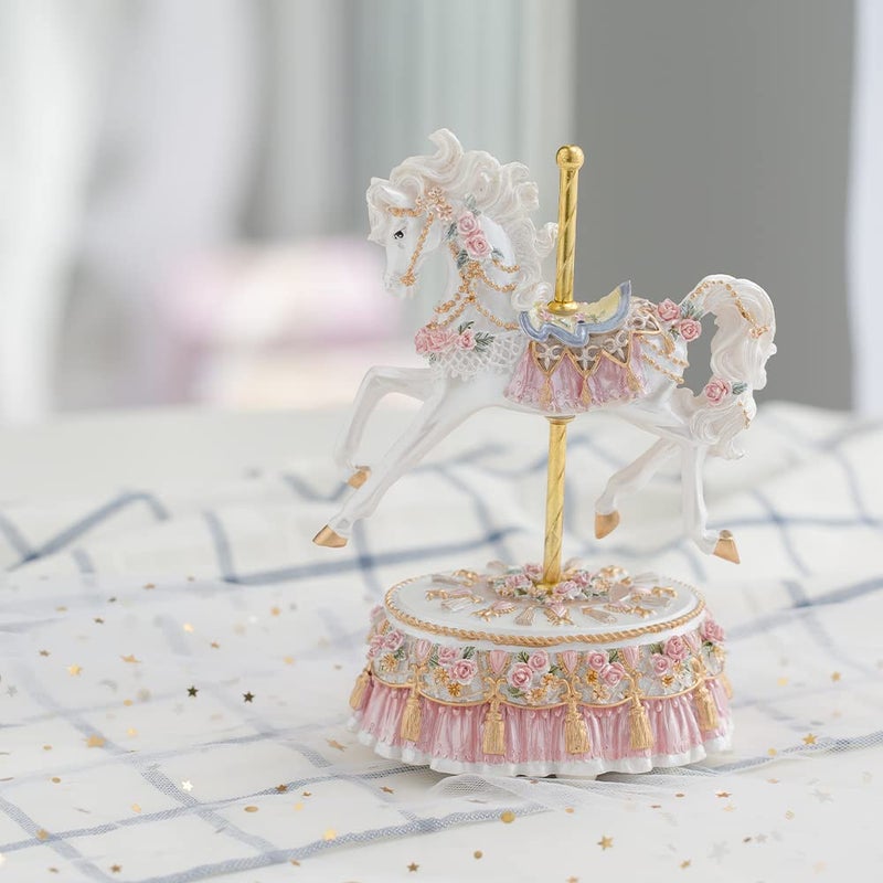 LOVE FOR YOU Gift Wrapped Music Box Carousel Horse European Style Musical Decoration for Girls and Women Kids Sister Daughter Mom Grandma Birthday Presents Christmas Twinkle Twinkle Little Star - Image 5